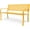 Yellow, variant on HUANG 50" Metal Outdoor Bench with Floral Back, 800 LB Capacity, Yellow