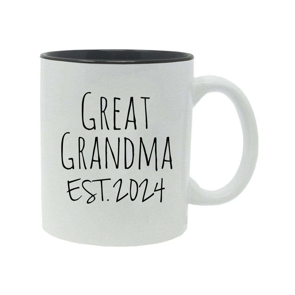 Great Grandma Established Est. 2024 11Ounce Ceramic Sublimation Coffee