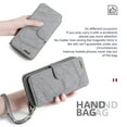 thumbnail image 4 of Allytechgroup 2 in 1 Wallet Case for Apple iPhone SE 2022/2020/ iPhone 7 8, Detachable Back Cover Zipper Purse Card Holder Shockproof Hand Wrist Phone Case for Apple iPhone SE 3rd 2nd Gen, Gray, 4 of 8