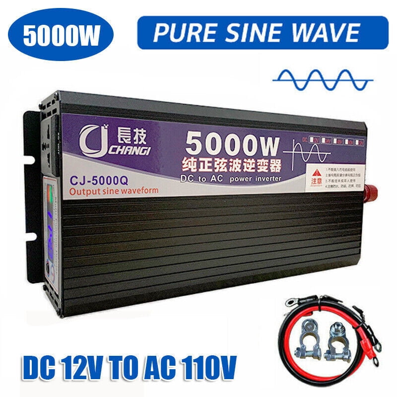 5000W Solar Power Inverter Truck/RV Inverter DC12V To AC110V Pure Sine