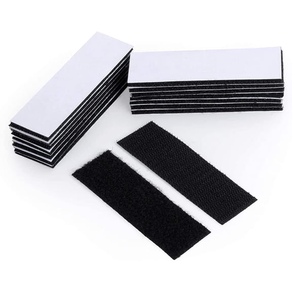 Heavy-Weight Hook and Loop Strips with Adhesive - Strong Sticky-Back Fasteners - Double Sided Mounting Tape for Home or Office Use Holds