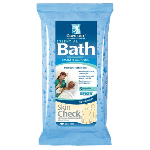 Impreva Bath Bath Wipe or Washcloth 8 x 8" 7988, 1 Pack 8 Wipes