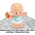 thumbnail image 2 of Replacement Part for Fisher-Price Little People Snuggle Twins Playset - GKP68 ~ Replacement Twin Boy Figure ~ Blue Shirt with Bear ~ Blonde Curl, 2 of 5