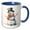Blue/White, variant on 3drose, Cute Christmas Snowman Illustration, 15oz Mug