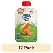 (12 pack) Earth's Best Organic Stage 2 Baby Food, Carrot Pear Fruit & Veggie Puree, 3.5 oz Pouch