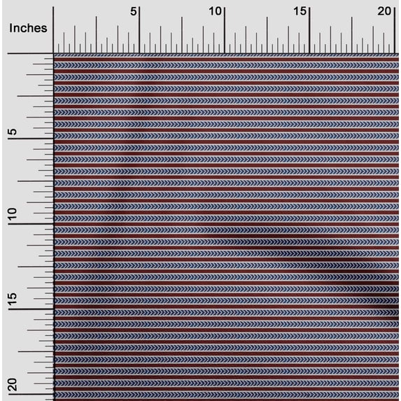 oneOone Viscose Chiffon Fabric Stripe & Arrow Block Printed Fabric 1 Yard 42 Inch Wide