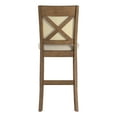 thumbnail image 6 of Weston Home Pulukan Cane Accent x-Back Counter Height Chair (Set of 2), Oak Finish, Beige Linen, 6 of 10