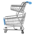 thumbnail image 3 of Miangastore Mini Shopping Cart Trolley Make Up Holder Rack Storage Basket Toy Small Shopping Cart, 3 of 9