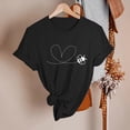 thumbnail image 4 of Womens T Shirts Spring Summer Bees Printed Short Sleeve Crew Neck T Shirt Womens Tees Black L, 4 of 5
