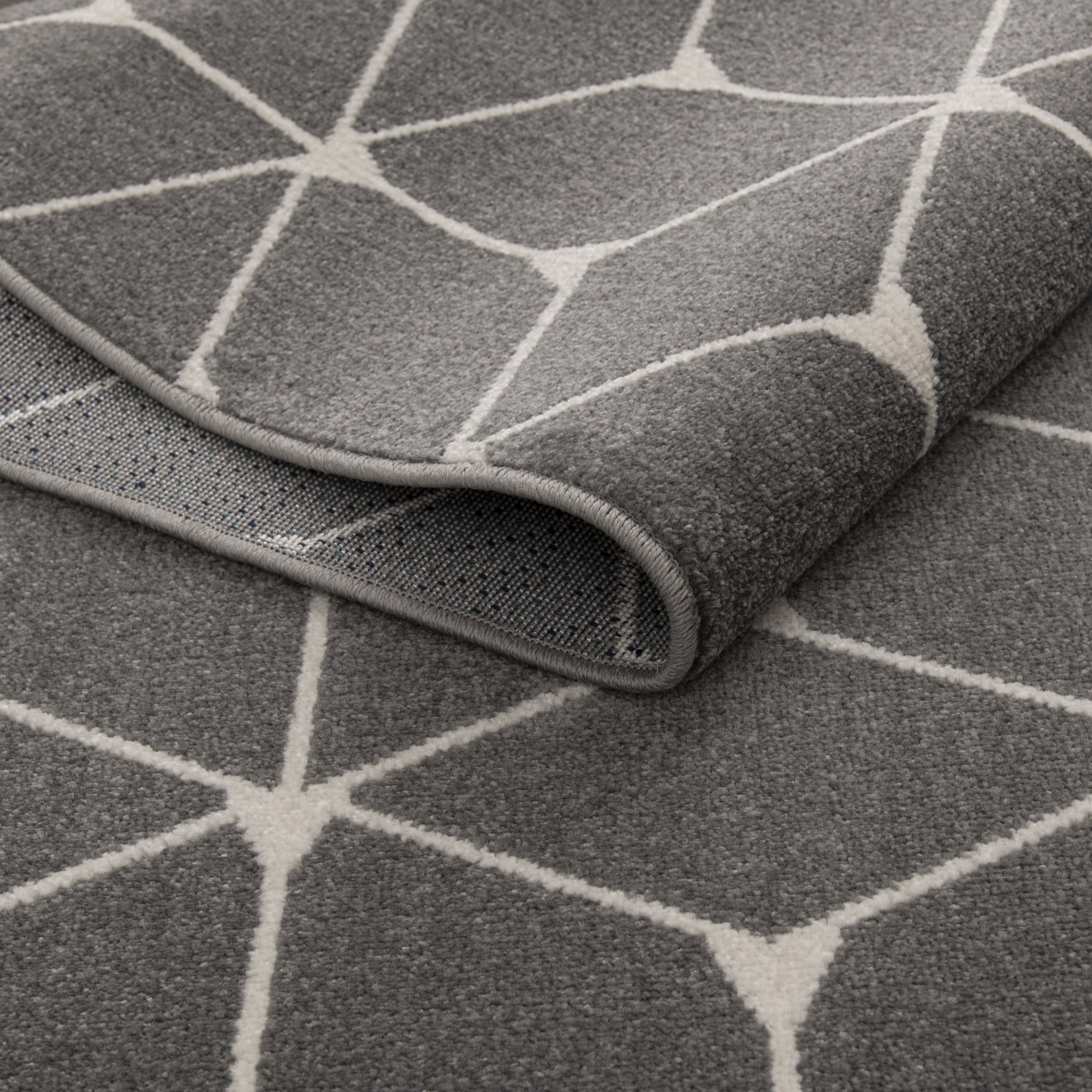 Loomaknoti Terrace Tropic Shamid 3' x 5' Geometric Indoor/Outdoor Accent Rug , Gray/White