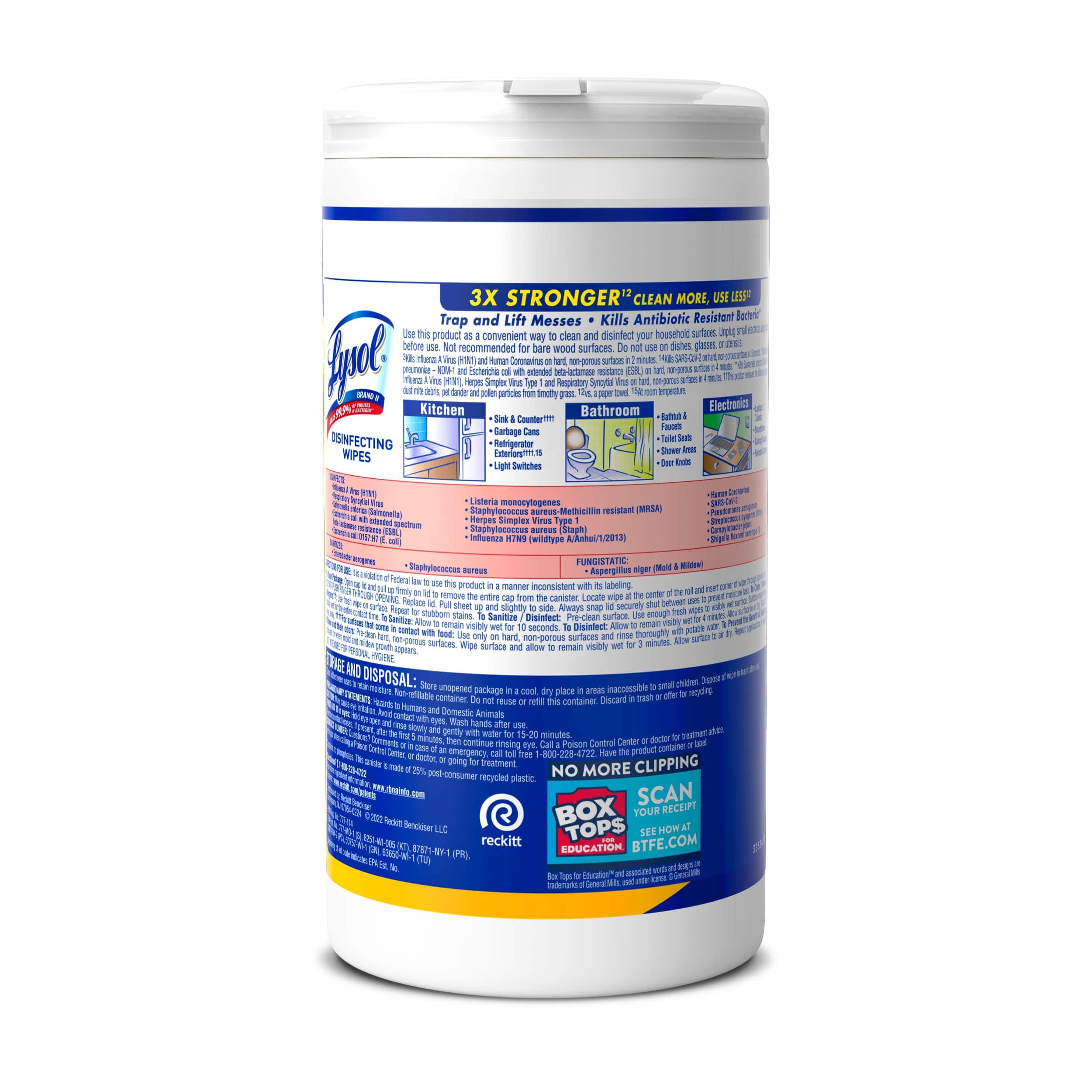 Lysol Disinfectant Wipes Bundle, Multi-Surface Antibacterial Cleaning Wipes, For Disinfecting & Cleaning, contains x2 Lemon & Lime Blossom (95ct) and x2 Crisp Linen (95ct)
