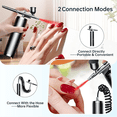 thumbnail image 3 of Airbrush Set Portable Airbrush with Compressor Handheld Airbrush Set Ideal for Complex Tasks Such As Tattoos/Manicures A, 3 of 7