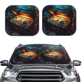 thumbnail image 2 of Fotbe Underwater Treasure Chest Juego de 2 Piezas de Parasoles para Parabrisas | Bloqueador Solar para Auto | Accesorios Plegables para Protección Solar Interior-Small, 2 of 6