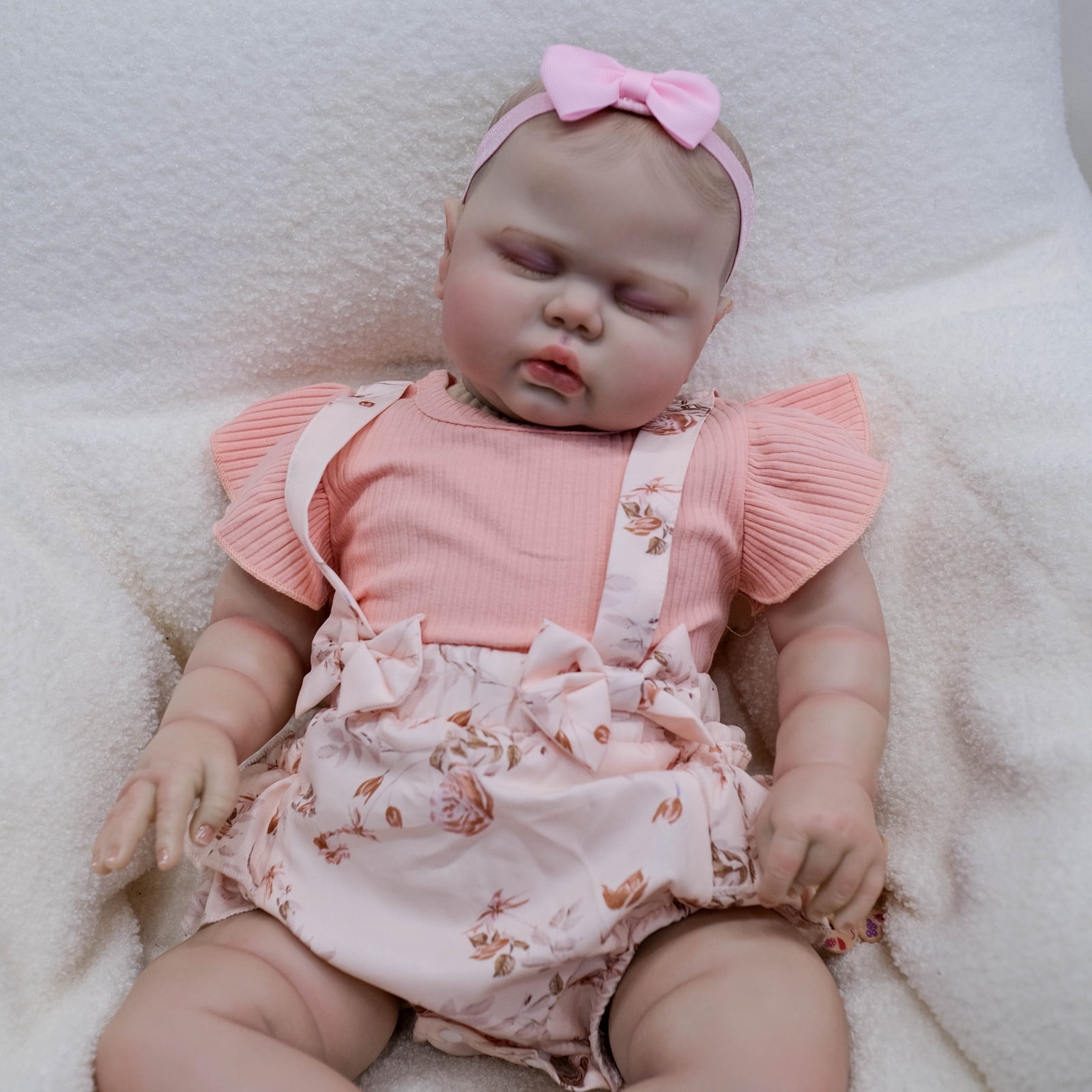 Lifelike Reborn Baby Dolls, Adorable 24 inch Cute Realistic-Newborn Baby Doll Poseable Real Life Cloth Body Baby Dolls with Gift Box for 3+ Year Old