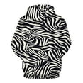 thumbnail image 3 of QTAGTESS Men's Zebra Print Hoodie Black and White Animal Pattern Y2K Pullover Sweatshirt, 3 of 8