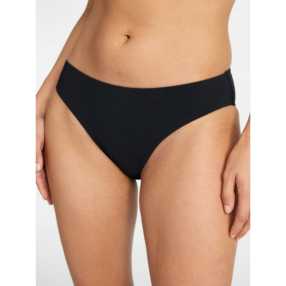 Time and Tru Women's and Women's Plus Size Ribbed Low Rise Bikini Bottoms, Sizes XS-3X