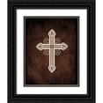 thumbnail image 1 of Robinson, Tamara 20x24 Black Ornate Wood Framed with Double Matting Museum Art Print Titled - Cross Grunge II, 1 of 4
