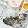 thumbnail image 6 of Serving Trays with Handles, 14.5 x 9.8 inch Rectangular Plastic Tray for Restaurant, Kitchen, Gray And Golden Marble, 6 of 6