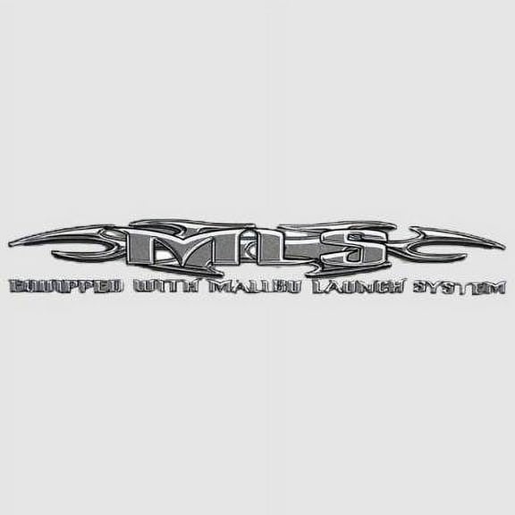 Malibu Boat Decal | MLS Launch System 20 3/8 x 3 Inch Silver