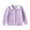 Purple#kids cardigan, variant on Girls Cardigan Sweaters Hollow Out Contrast Peter Pan Collar Long Sleeve Cardigans Casual Knitted Button Down Jacket Purple,2 Years