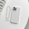 thumbnail image 2 of XUCP-Compatible with iPhone 12 Pro Max Case Cute Clear Durable Ribbon Bow Knot Pattern for Girls Women Bowknot with Chain Wrist Strap Soft TPU Transparent Shockproof Protective Phone Cover - White, 2 of 4