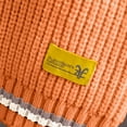 thumbnail image 4 of Cowsor Toddler Neck Ribbed Knit Sweater Baby Boys Girls Fall Winter Cozy Soft Warm Pullover Chunky Striped Sweatshirt, 4 of 6