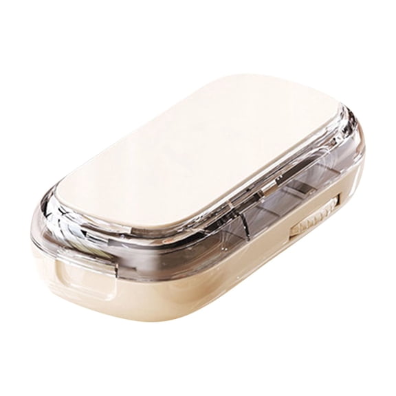 nzhaoha Stainless Steel Pill Splitter Double Guide Cutter Tool For Small Large Pills Tablet Cutter Medication Organizer Health Aid