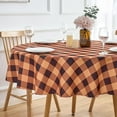 thumbnail image 3 of Spring Easter Tablecloth Rectangle Green Blue White Pastel Buffalo Check Plaid Table Cloth - 60 X 84 Oblong Polyester Gingham Table Cover Countryside Reusable Waterproof for Summer Party Picnic Dinner, 3 of 6