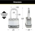 thumbnail image 3 of Master Lock Magnum Series Padlock M1XKADLF - Keyed Alike, 5/16 In Shackle, Silver, 3 of 4