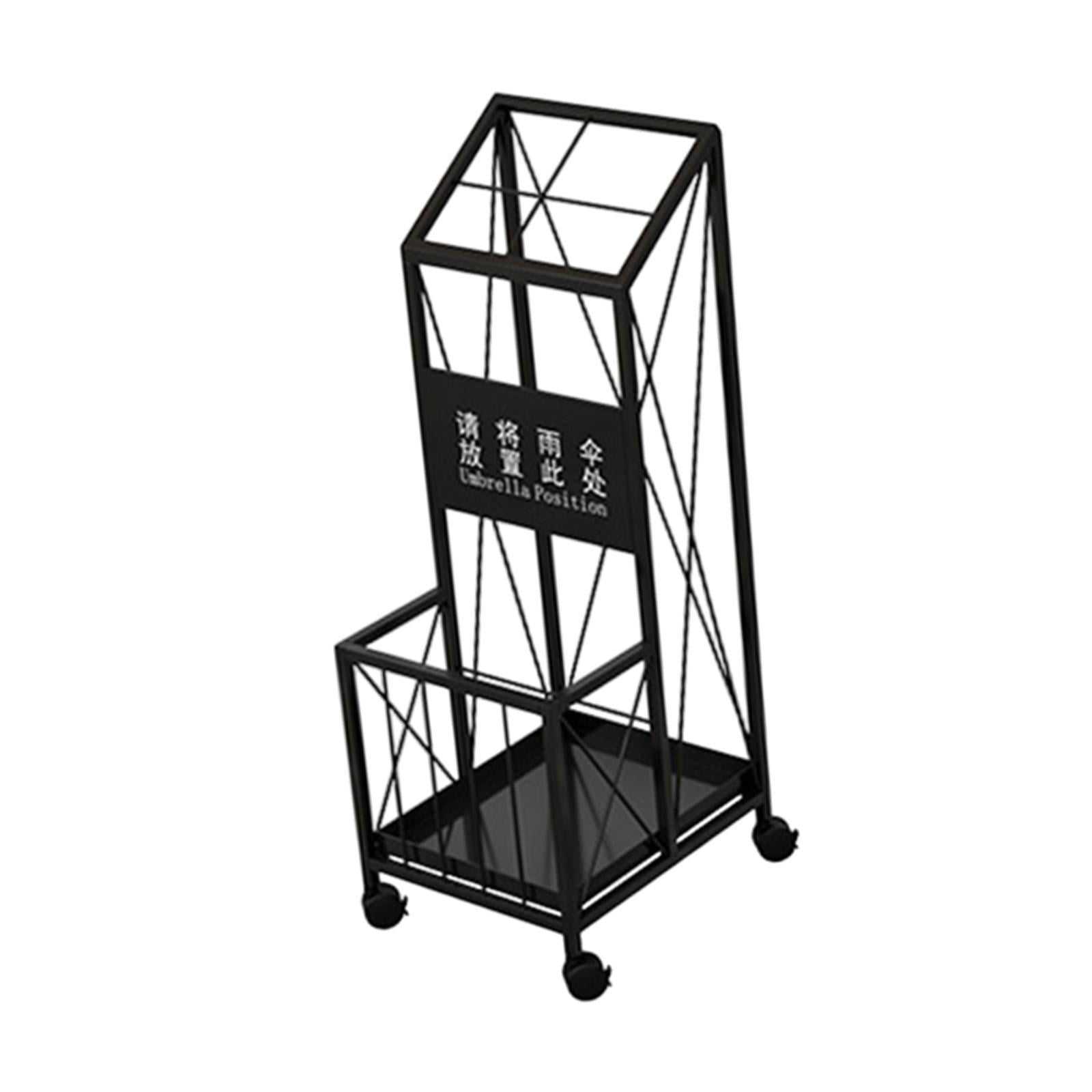 deevoka Umbrella Stand Multi Layer Sturdy Umbrella Holder for Home Supermarket Hotel Black