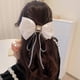 thumbnail image 2 of Pinzas para el pelo YONGSHENG con lazo de satén blanco para mujer, 2 of 5