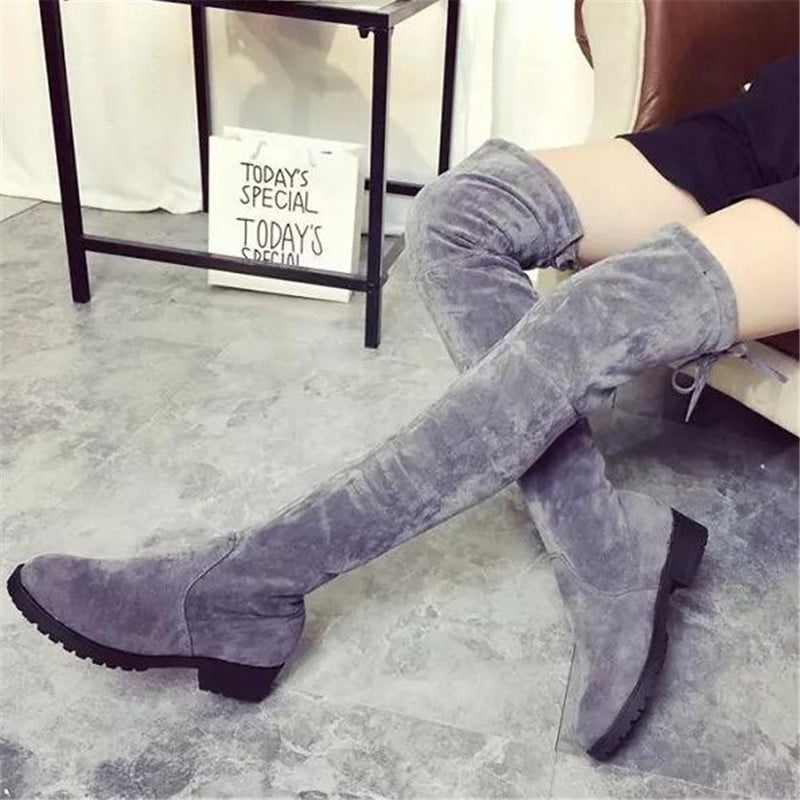 knee Boots Thigh Flat Heel 