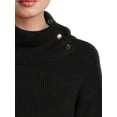 thumbnail image 5 of Martha Stewart Everyday Women's Side Button Cowl Neck Sweater, 5 of 5