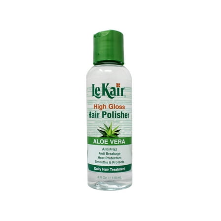 LeKair High Gloss Hair Polisher with Aloe Vera, Anti Frizz, Anti Breakage, Heat Protectant, Smooths & Protects Daily Hair Treatment 4 fl. Oz