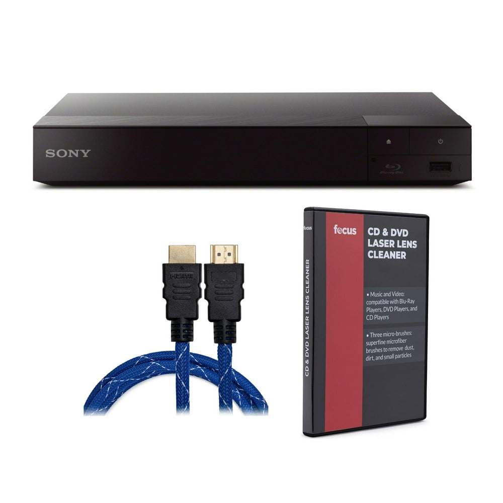 Sony 4K Upscaling 3D Streaming BluRay Disc Player with Cable and Lens Cleaner