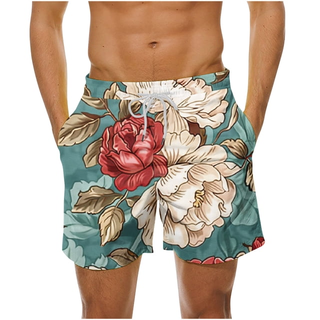 Birdeem Shorts de Plage Amples d'Été pour Hommes avec Poche