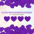 thumbnail image 3 of Uxcell 60Pcs Pegatinas de Espuma con Purpurina 1" Autoadhesivas en Forma de Corazón Púrpura, 3 of 7