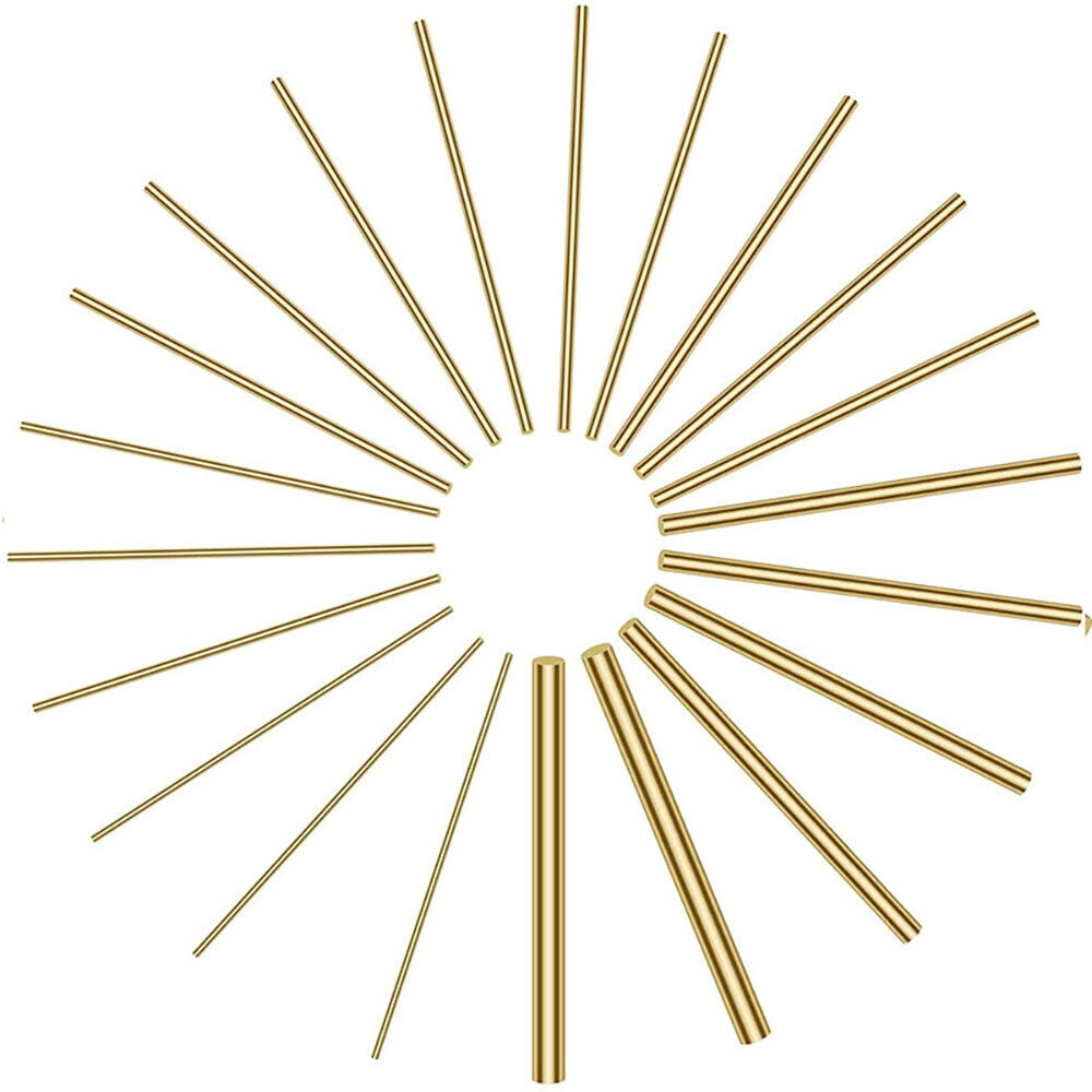 5 PCS Brass Rod Pins 200mm Length Knife Handle Pin Rivets 3/4/5/6mm Diameter