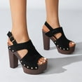thumbnail image 1 of MKLEKYY Sandalias de Playa para Mujer, de Tacón Alto, para Verano, Informales, para Salir, Vacaciones, Fiestas, Citas Nocturnas, Con Punta Abierta, Elegantes, Cómodas, Con Diseño de Hebilla y Tiras., 1 of 4