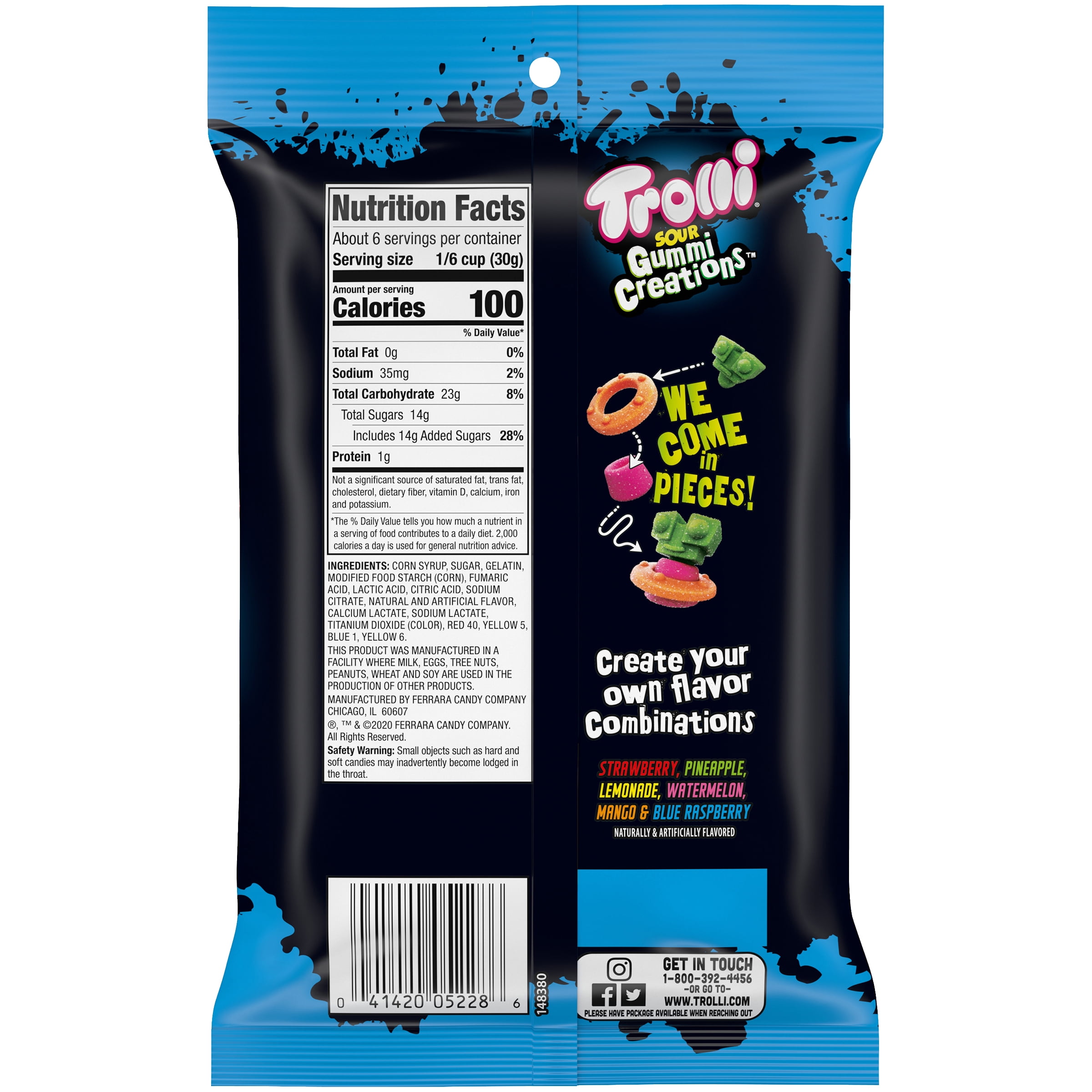 Trolli Sour Gummy Creations Martian Mix Candy, 6.3 oz 