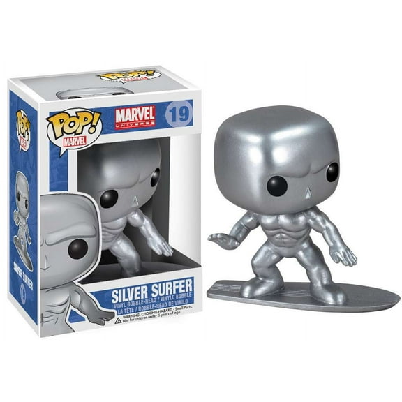 Funko POP Marvel Bobble Figure. Silver Surfer