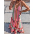 thumbnail image 2 of Biekopu Women's Summer Long Dress Bohemian Sleeveless Spaghetti Strap Graphic Print Loose Dress Midi Slip Dress, 2 of 5