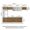 thumbnail image 3 of Cocina Integral Completa Madesa 300cm Topazio 01 - Blanco/Marrón, 3 of 8