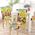 thumbnail image 5 of ZHANZZK Funny Owl Stretch Chair Cover Protector Seat Slipcover for Dining Room Hotel Wedding Party Set of 6, 5 of 6