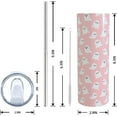 thumbnail image 2 of Halloween Ghosts 20oz Skinny Tumbler with Handle and Straw, Cute Spooky Stainless Steel Double Walled Vacuum Insulated Cup, Holiday Gifts for Women Girls, 2 of 6