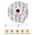 thumbnail image 6 of 15 Inch Round Placemats Set of 6, Black Grey Botanical Non Slip Heat Insulation PP Table Mats, Spring Floral Summer Farmhouse Washable Place Mats for Kitchen Dining Party Table Decor, 6 of 7