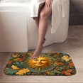 thumbnail image 4 of 1pc Sun with Floral Surroundings Absorbent Non-Slip Bathroom Thickened Flannel Rug Decor,Soft,Quick Drying,Suitable For Indoor/outdoor Use,Bathrooms,Bedrooms,Kitchens,Terrace,Laundry Rooms,16"x24", 4 of 9