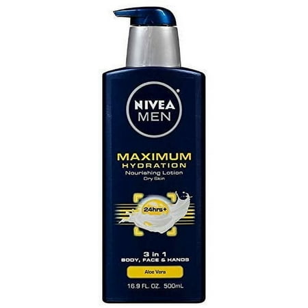 Nivea for Men Maximum Hydration Nourishing Lotion, 16.9 oz, 2 Pack