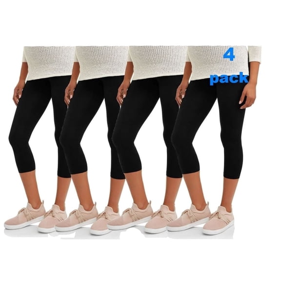 Times Two Maternity Overbelly Capri Leggings - 4 Pack