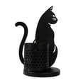 thumbnail image 3 of Decoración de gatos de metal, portalápices, almacenamiento de escritorio, portalápices redondo para gatos, portalápices de maquillaje para el hogar, 10cmx19cm, 3 of 8